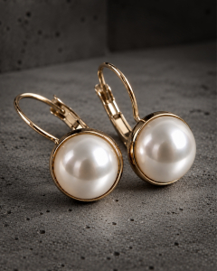 Perlen Ohrringe 14K vergoldeter Edelstahl, Minimalistischer Goldschmuck, Elegante Hängeohrringe, Brautschmuck, Hochzeit, Geschenk für Sie
